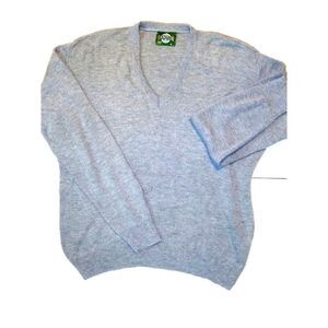 Vintage Jantzen Men’s Gray V-neck Knit Sweater.(XL)